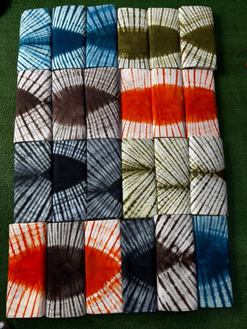 Adire backless silk gown